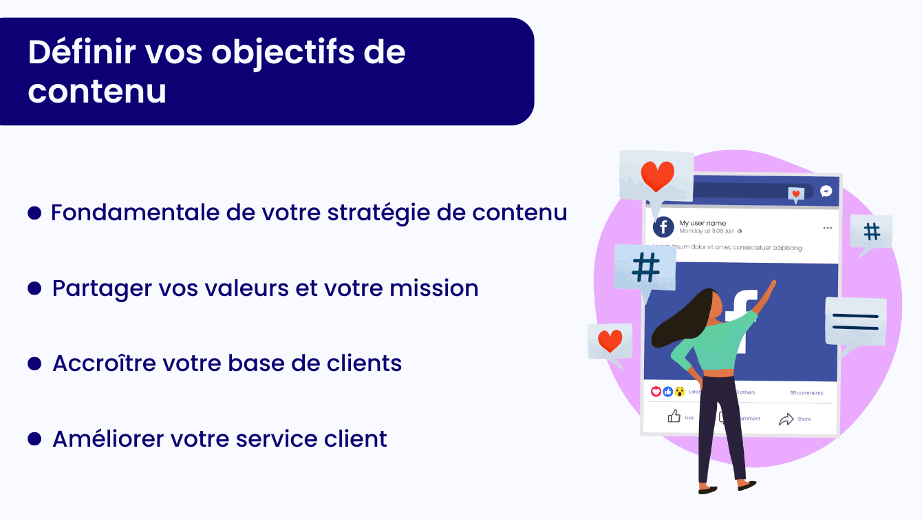 définir vos objectifs de contenu
