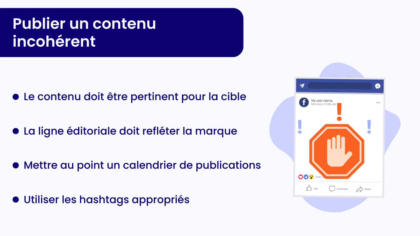 Publier un contenu incohérent
