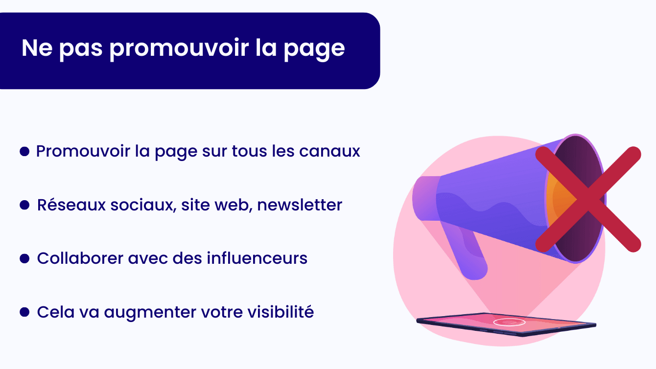 ne pas promouvoir la page
