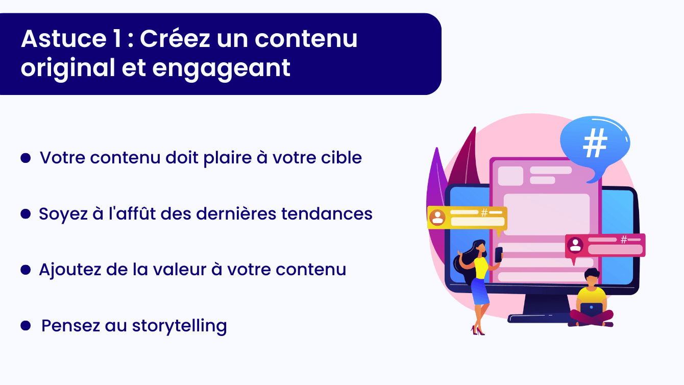 Créez un contenu original et engageant sur Facebookj