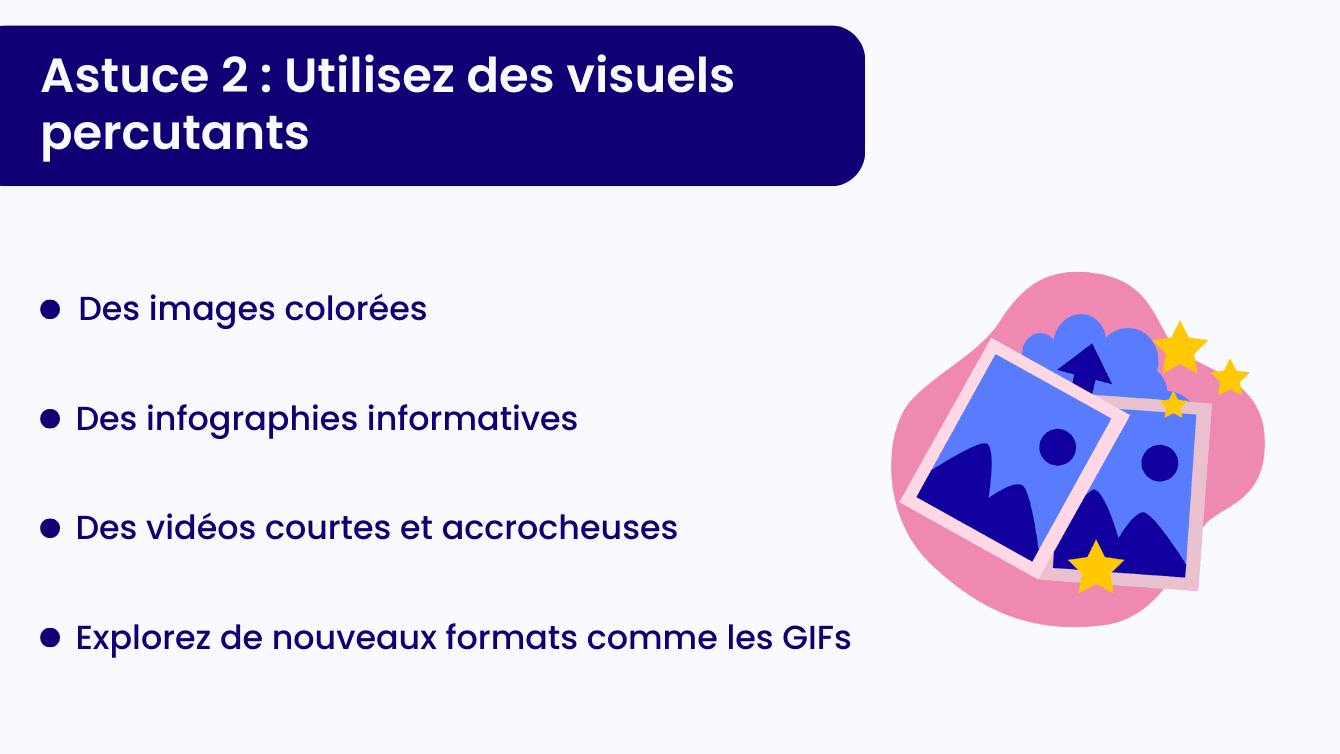 Utilisez des visuels percutants sur Facebook