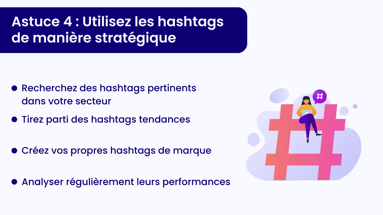 UItilisez les hashtags de manière stratégique sur Facebook