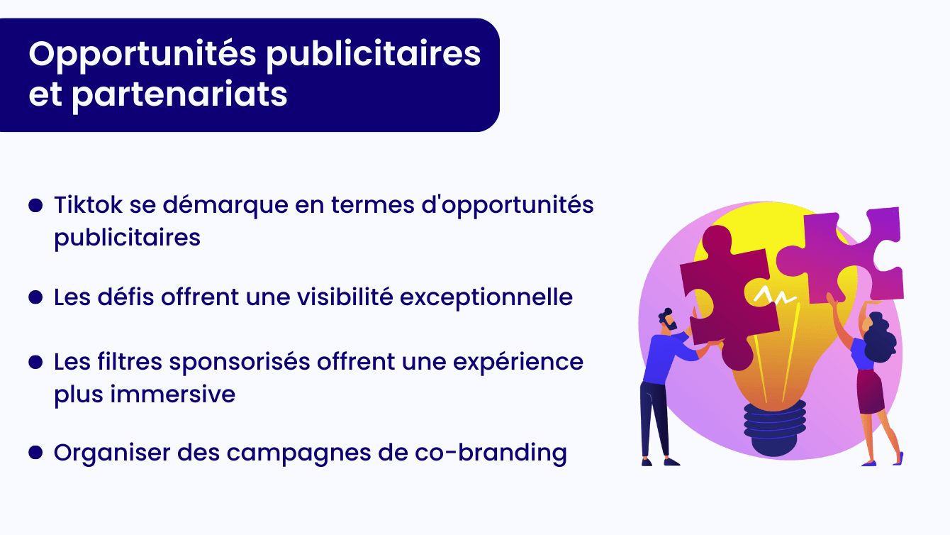 Opportunités publicitaires et partenariats sur TikTok
