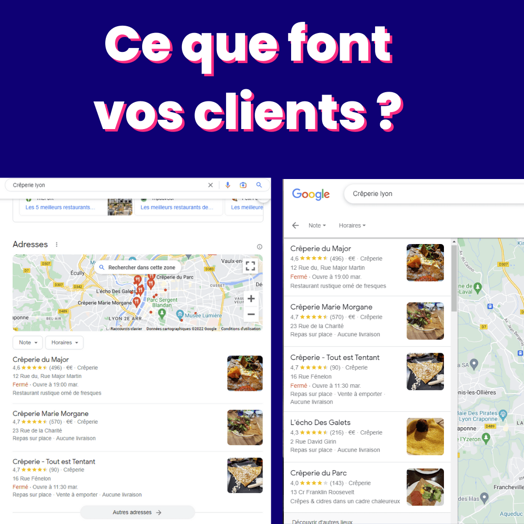 Ce que font vos clients pour vous trouver sur Google